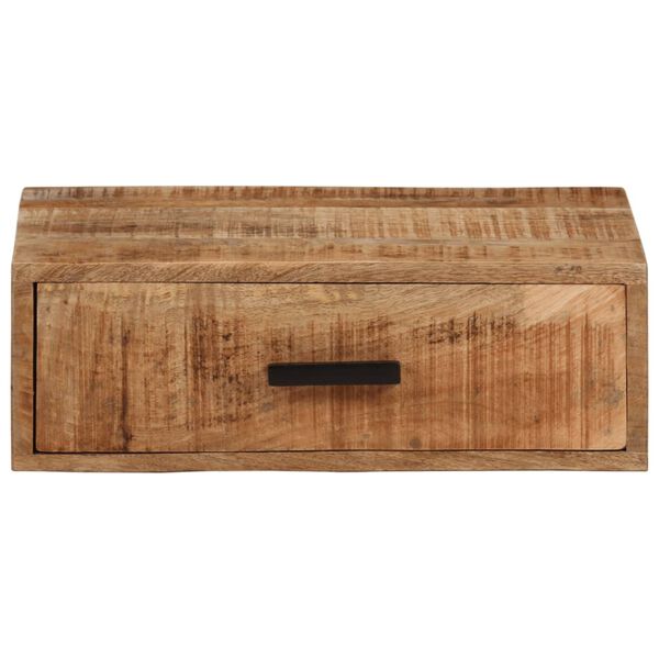vidaXL V&auml;ggmonterat s&auml;ngbord 40x30x13,5 cm massivt mangotr&auml;