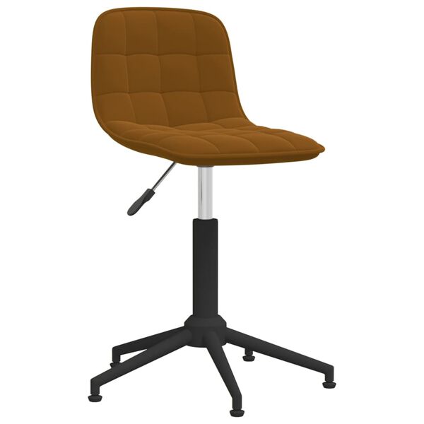 vidaXL Snurrbar matstol brun sammet