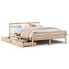 vidaXL S&auml;ngram utan madrass 150x200 cm massiv furu