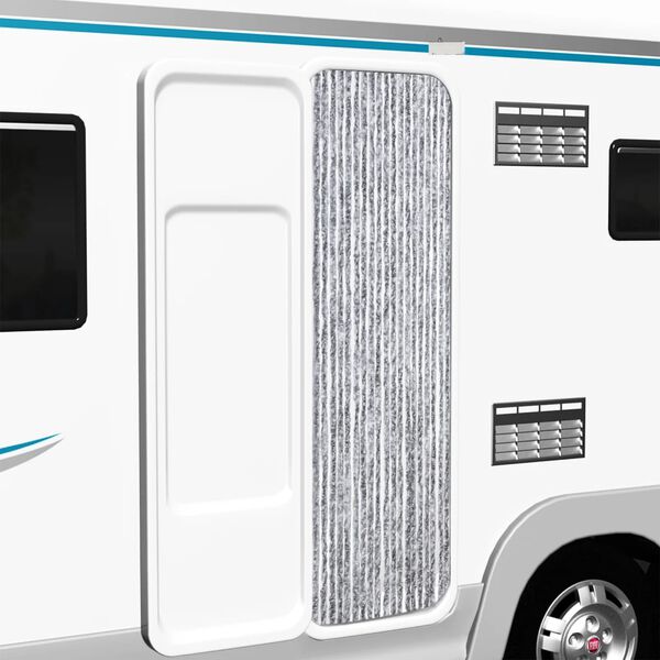 vidaXL Insektsdraperi silver 56x200 cm chenille