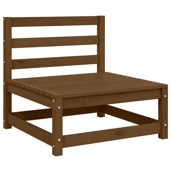 vidaXL Hörnsektion till pallsoffa 3 st honungsbrun massiv furu