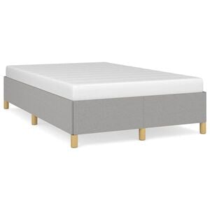 vidaXL S&auml;ngram utan madrass ljusgr&aring; 120x200 cm tyg