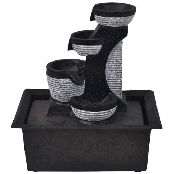 vidaXL Inomhusfontän med LED poly-resin