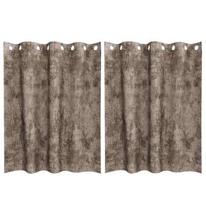 vidaXL Sammetsgardiner 2 pcs Cappuccino 140 x 140 cm Sammet