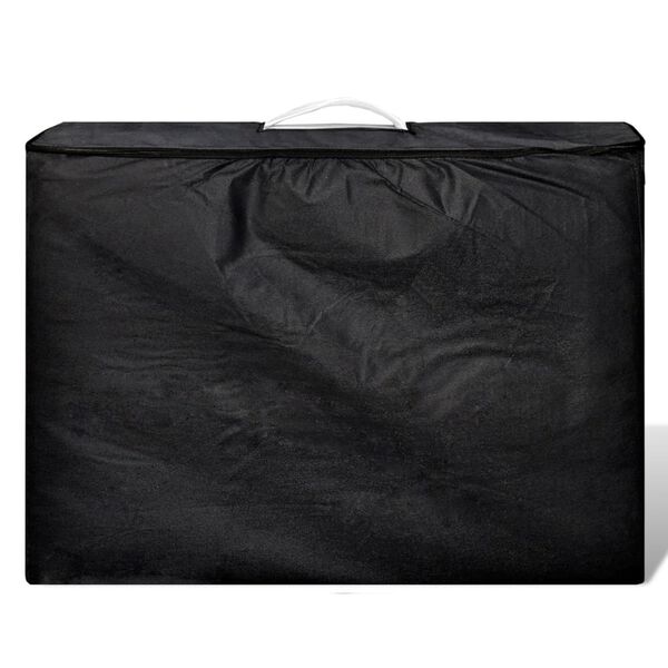 vidaXL Hopfällbar massagebänk med 2 sektioner träram gräddvit