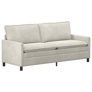 vidaXL Soffa Gr&auml;ddvit 196 x 81 x 87,5 cm Sammet