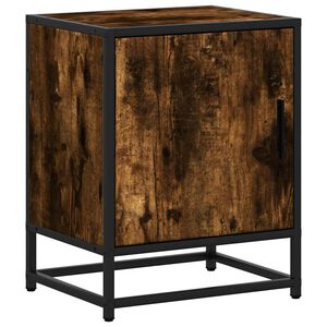vidaXL S&auml;ngbord r&ouml;kf&auml;rgad ek 40x31x50 cm konstruerat tr&auml; och metall