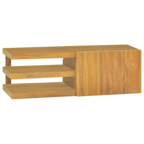 vidaXL V&auml;ggmonterat badrumssk&aring;p 90x40x30 cm massiv teak