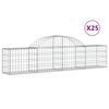 vidaXL Gabion b&aring;gformad 25 st 200x30x40/60 cm galvaniserat j&auml;rn