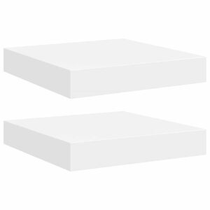 vidaXL Sv&auml;vande v&auml;gghyllor 2 st vit 23x23,5x3,8 cm MDF