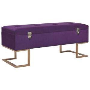 vidaXL B&auml;nk med f&ouml;rvaringsutrymme 105 cm lila sammet