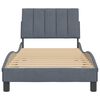 vidaXL Bed Frame without Mattress "Hanko" Dark Grey 80x200 cm Velvet