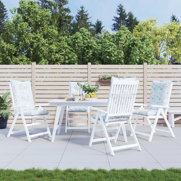 vidaXL Stolsdynor 4 st bladm&ouml;nster 120x50x7 cm tyg