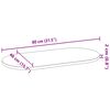 vidaXL Bordsskiva ljusbrun 80x40x2 cm massiv ek oval