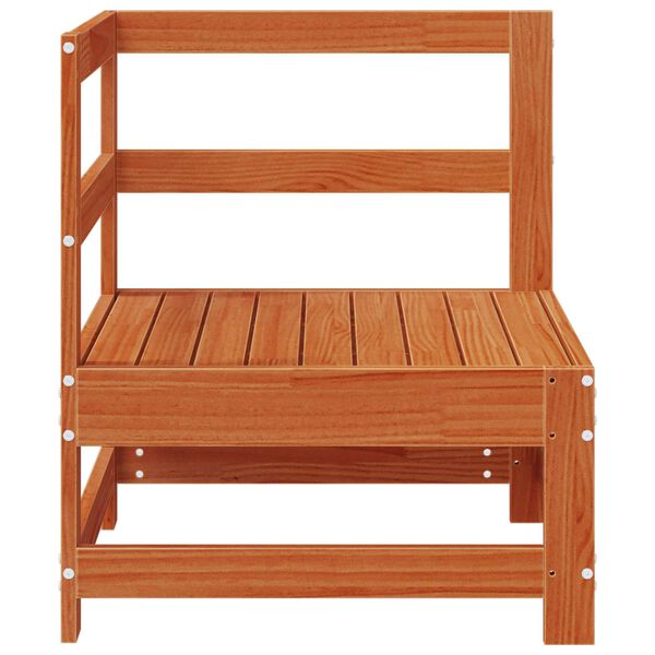 vidaXL Tr&auml;dg&aring;rdsh&ouml;rnssoffa Massivt furu VaxBrun 62 x 62 x 70,5 cm