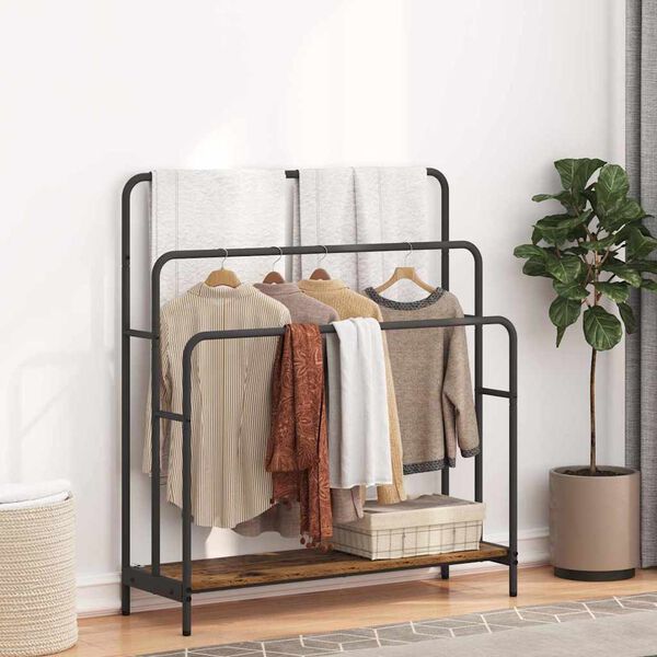 vidaXL Kl&auml;dst&auml;llning Gammalt tr&auml; 90 x 30 x 100,5 cm Konstruerat tr&auml;