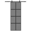 vidaXL Skjutd&ouml;rr med beslagset h&auml;rdat glas och aluminium 76x205 cm