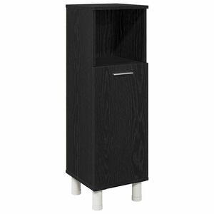 vidaXL Badrumssk&aring;p Svart Ek 30 x 30 x 95 cm Konstruerat tr&auml;