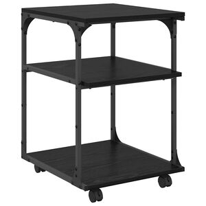 vidaXL Skrivarst&auml;ll Svart Ek 43 x 48 x 64 cm Konstruerat tr&auml;