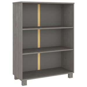 vidaXL Bokhylla HAMAR ljusgr&aring; 85x35x112 cm massiv furu