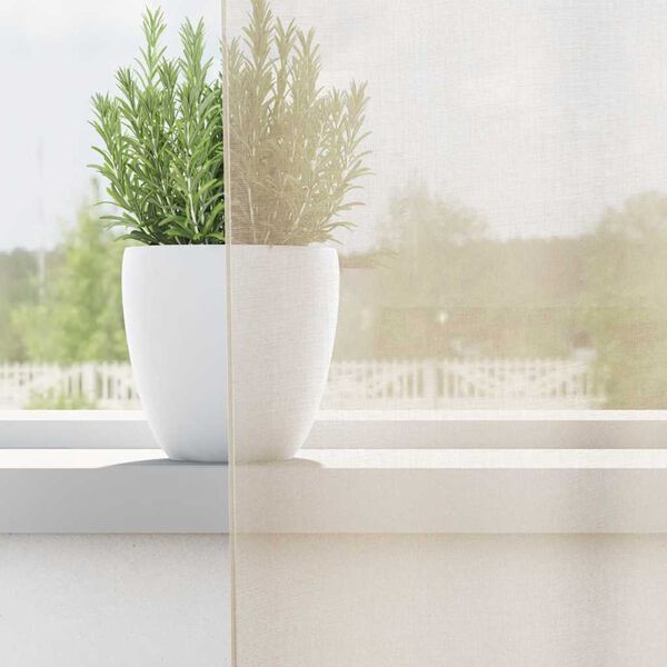 vidaXL Voile gardiner med genomföringar 2 st gräddvit 140x300 cm