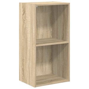 vidaXL Bokhylla 2 hyllor sonoma-ek 40x30x76,5 cm konstruerat tr&auml;
