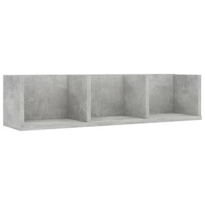 vidaXL CD-hylla betonggr&aring; 75x18x18 cm konstruerat tr&auml;