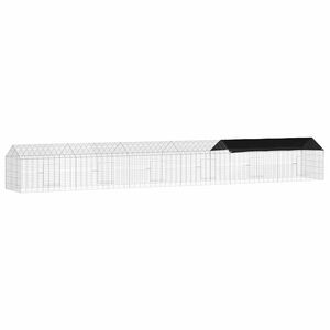 vidaXL Kaninbur Silver 600 x 78 x 78 cm Galvaniserat St&aring;l