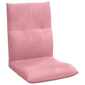 vidaXL Justerbar golvstol Rosa Sammet