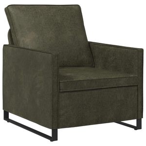 vidaXL Enkel soffa Arm&eacute;gr&ouml;n 70 x 81 x 82 cm Faux mockatyg