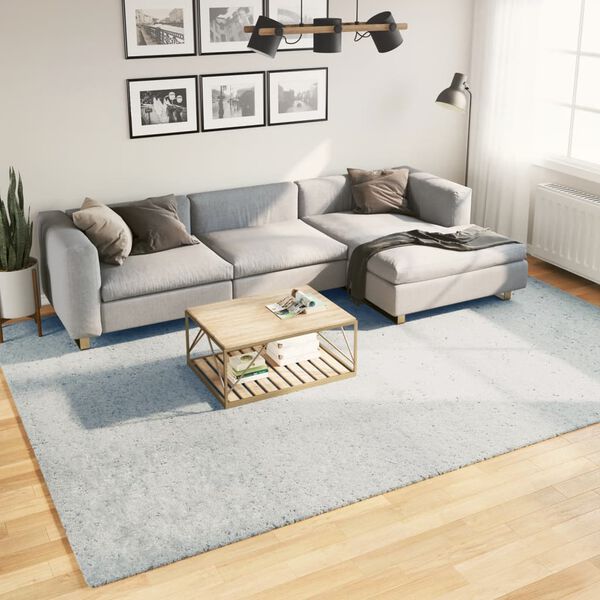 vidaXL Mjuk matta HUARTE med kort lugg tv&auml;ttbar bl&aring; 240x340 cm
