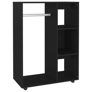 vidaXL Garderob svart 80x40x110 cm konstruerat tr&auml;