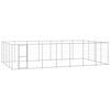 vidaXL Hundg&aring;rd f&ouml;r utomhusbruk galvaniserat st&aring;l 33,88 m&sup2;