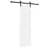 vidaXL Skjutd&ouml;rr 61 x 198,5 cm Massiv furu Vit och svart