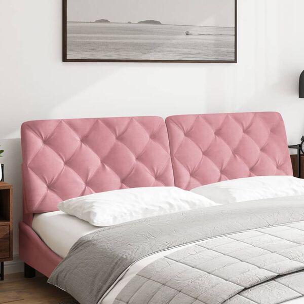 vidaXL Headboard Cushion Pink 180 cm Velvet