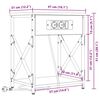 vidaXL Nattduksbord Sonoma-ek 41 x 31 x 51 cm Konstruerat tr&auml;