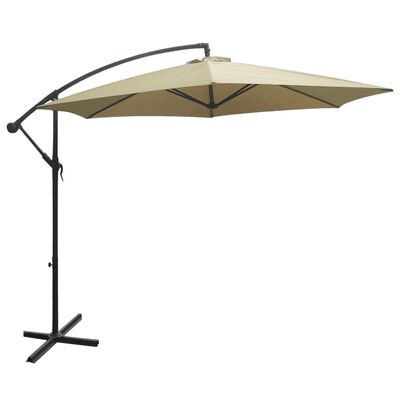 HI Frihängande parasoll beige 3 m UV50+