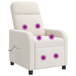 vidaXL Massagef&aring;t&ouml;lj Gr&auml;ddvit Boucl&eacute;