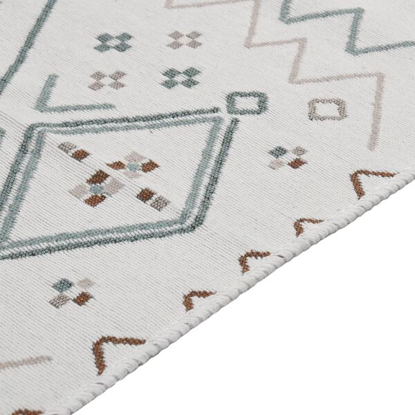 vidaXL Matta beige och bl&aring; 100x200 cm bomull