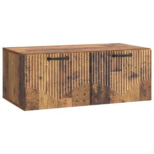 vidaXL V&auml;ggmonterad TV-b&auml;nk Gammalt tr&auml; 78,5 x 41 x 30 cm