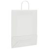vidaXL Pappersp&aring;sar 250 st med handtag vit 32x12x42 cm