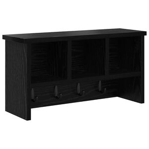 vidaXL V&auml;ggmonterad Kl&auml;dh&auml;ngare V&auml;ggmonterat Svart Ek 50 x 16 x 26 cm