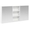 vidaXL Badrumssk&aring;psset 3 st Vit 140 x 14,5 x 70 cm Konstruerat tr&auml;