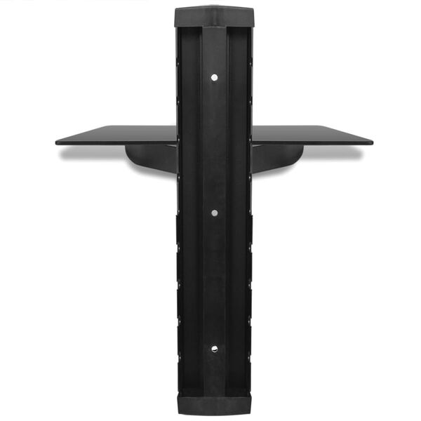 vidaXL Glashylla v&auml;ggmonterad 1-v&aring;ning svart