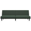 vidaXL B&auml;ddsoffa 2-sits m&ouml;rkgr&ouml;n sammet