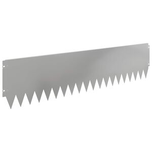 vidaXL Kant f&ouml;r gr&auml;smatta 10 st 103 x 25 cm St&aring;l Silver