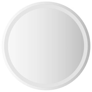 vidaXL LED Badrumsspegel med spegel Transparent &Oslash; 60 cm h&auml;rdat glas