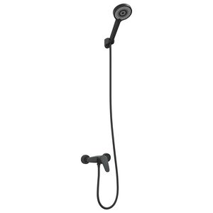 vidaXL Duschhuvud Set Svart G 1 / 2 tum