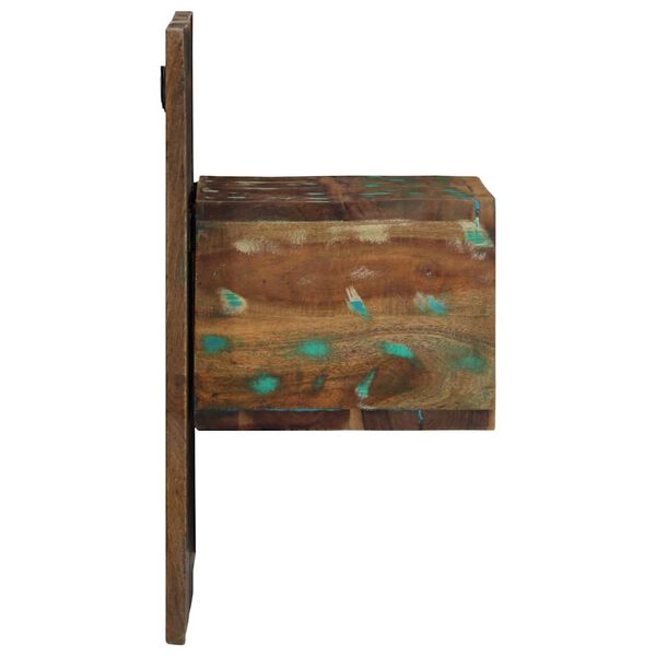 vidaXL S&auml;ngbord flerf&auml;rgad 50x27x50 cm massivt &aring;tervunnet tr&auml;