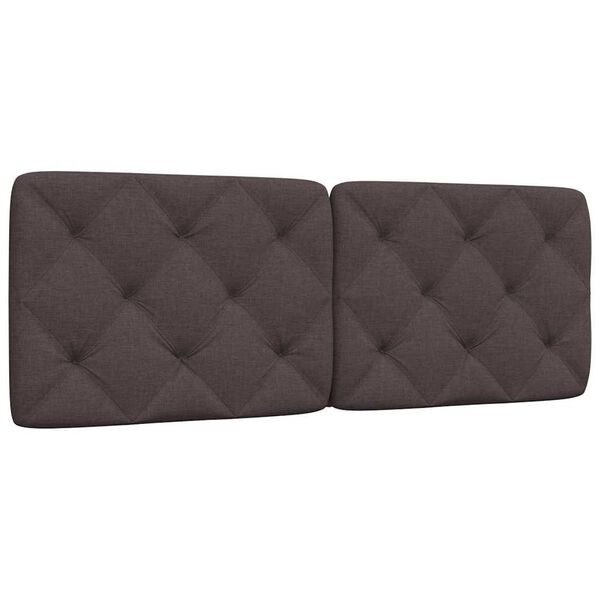 vidaXL Headboard Cushion Dark Brown 140 cm Fabric